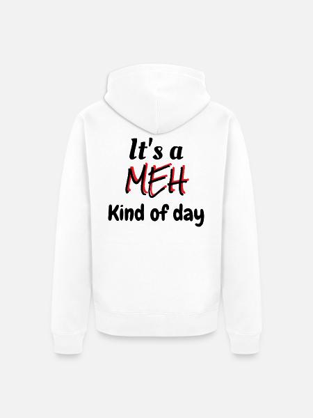 MEH - Unisex Premium Organic Zip Hoodie - white