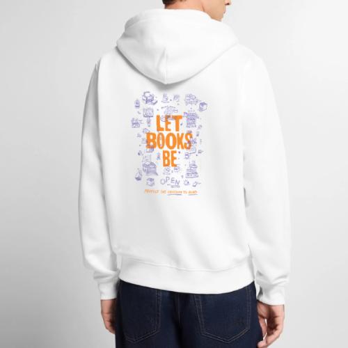 Let Books Be by Mikey Burton - Unisex Premium Organic Zip Hoodie