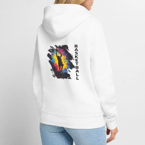 High Energy Basketball Paint Splatter Art - Unisex Premium Organic Zip Hoodie