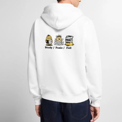 Funny Student Study Panic Fail Back To School - Unisex Premium Organic Zip Hoodie