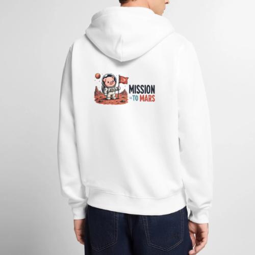 Mission To Mars Space Pig - Unisex Premium Organic Zip Hoodie