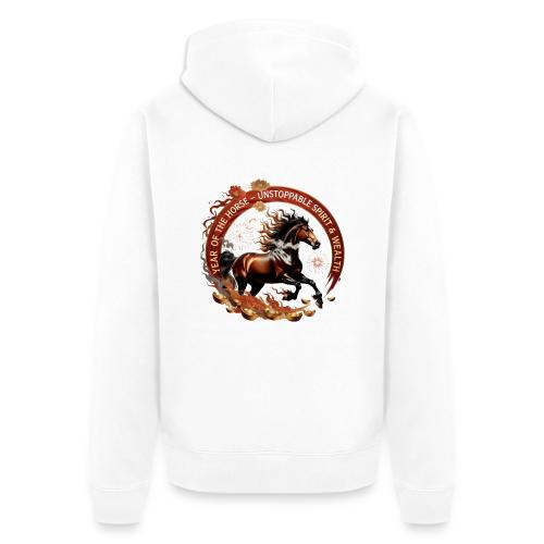 Year of the Horse Fiery Spirit T Shirt, Lunar New - Unisex Premium Organic Zip Hoodie