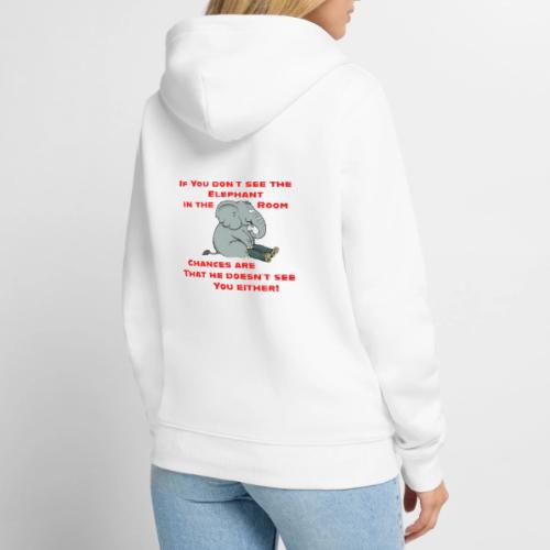 Elephant in the Room Meme - Unisex Premium Organic Zip Hoodie