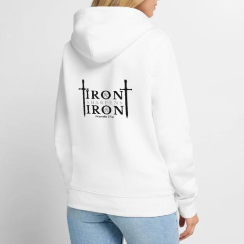 Iron Sharpens Iron - Proverbs 27:17 (Black & Grey) - Unisex Premium Organic Zip Hoodie