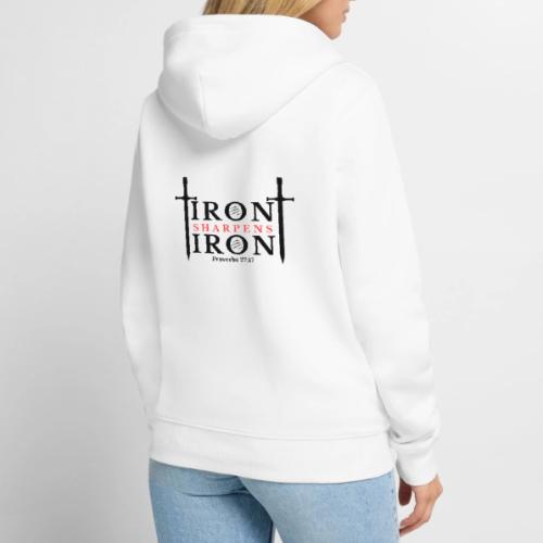 Iron Sharpens Iron - Proverbs 27:17 (Black & Red) - Unisex Premium Organic Zip Hoodie