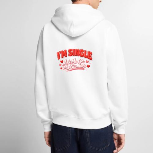 I’m Single Retro Bubble - Unisex Premium Organic Zip Hoodie