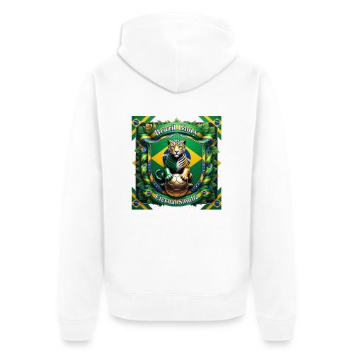 Brazil Jaguar Glory T-Shirt, Flag Pride Badge Gift - Unisex Premium Organic Zip Hoodie