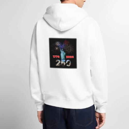 1776 - 2026 - 250 Years USA | Fireworks - Unisex Premium Organic Zip Hoodie