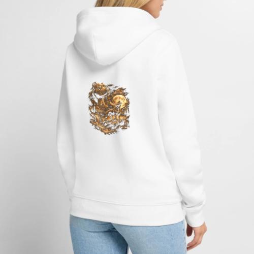Pit Bull Howling Moon Fantasy Forest Tee - Unisex Premium Organic Zip Hoodie