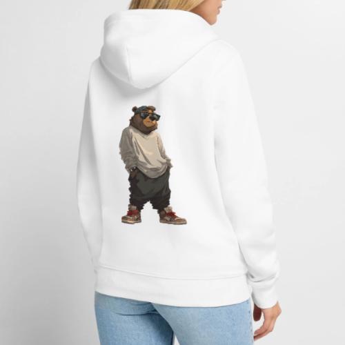 Urban Streetwear Bear Cool Apparel Design - Unisex Premium Organic Zip Hoodie