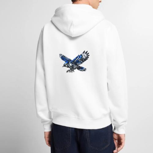 Silver Blue Jay Dive - Unisex Premium Organic Zip Hoodie