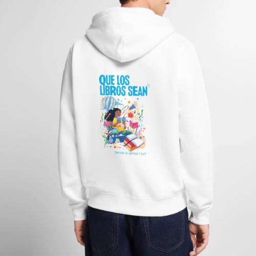 Let Books Be by Loveis Wise (Spanish) - Unisex Premium Organic Zip Hoodie