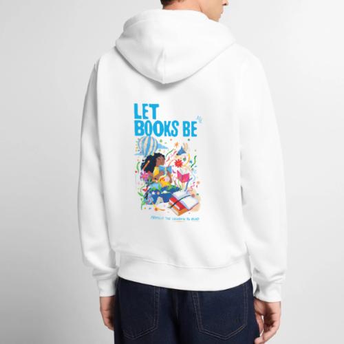Let Books Be by Loveis Wise - Unisex Premium Organic Zip Hoodie