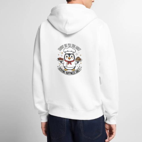 cute Penguin Chef-Funny Cartoon Daily Happiness - Unisex Premium Organic Zip Hoodie