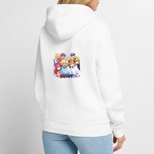 Thrill Rush Anime Squad Streetwear - Unisex Premium Organic Zip Hoodie