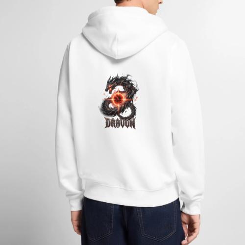 Dravon Fire Dragon Dark Fantasy Graphic T-Shirt - Unisex Premium Organic Zip Hoodie