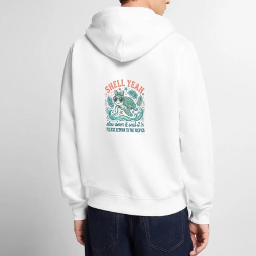 Shell Yeah Sea Turtle Beach Vibes - Unisex Premium Organic Zip Hoodie