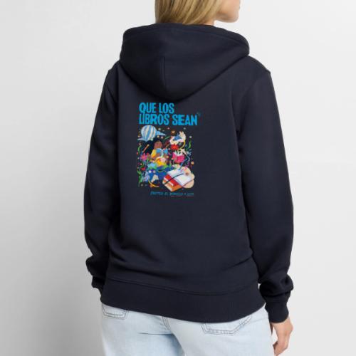 Let Books Be by Loveis Wise (Spanish) - Unisex Premium Organic Zip Hoodie