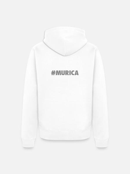 -Murica - Unisex Premium Organic Zip Hoodie - white