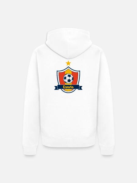 Escudo España - Unisex Premium Organic Zip Hoodie - white