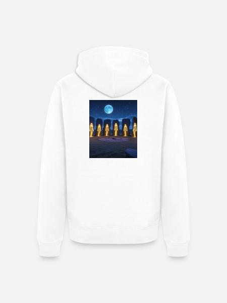 Pleiadians - Unisex Premium Organic Zip Hoodie - white