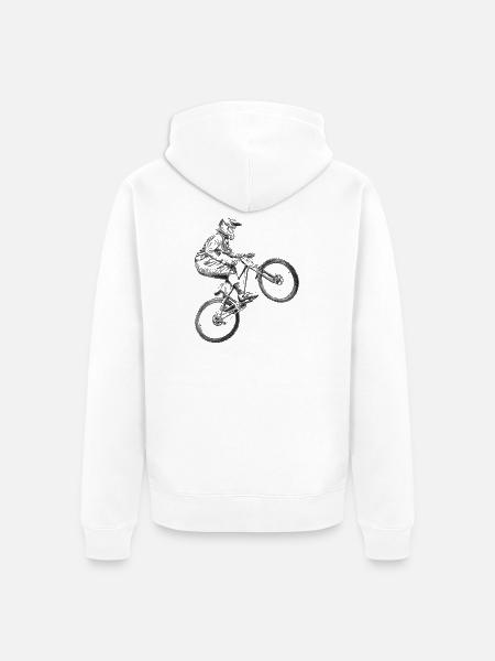 BMX - Unisex Premium Organic Zip Hoodie - white
