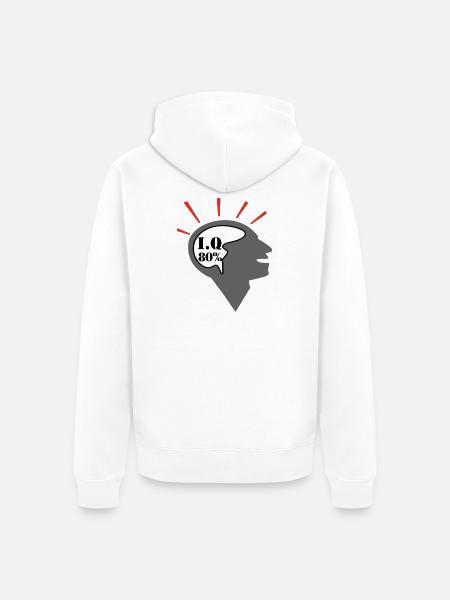 thinking man - Unisex Premium Organic Zip Hoodie - white