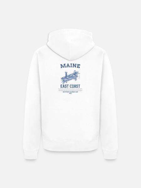 east_coast_boothbay - Unisex Premium Organic Zip Hoodie - white