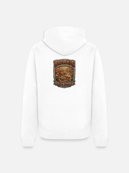 Badlands National Park Tee - Unisex Premium Organic Zip Hoodie - white