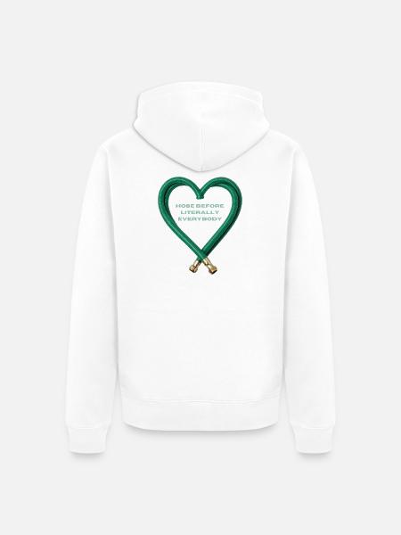 Hose Heart Humor - Unisex Premium Organic Zip Hoodie - white