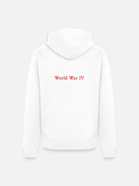 WORLD WAR 4 - Unisex Premium Organic Zip Hoodie - white