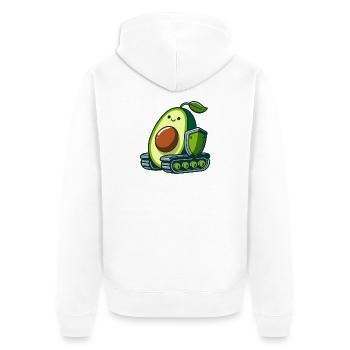 Débardeur d’avocat mignon - Veste à capuche bio Premium Unisexe - blanc - Dos - Nico (187cm)