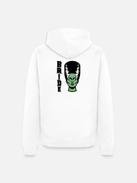 Electric Bride Monster - Unisex Premium Organic Zip Hoodie - white