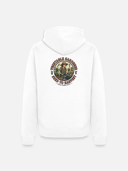 Seed to Harvest Garden - Unisex Premium Organic Zip Hoodie - white