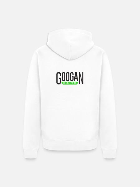 GOOGAN BAITS - Unisex Premium Organic Zip Hoodie - white