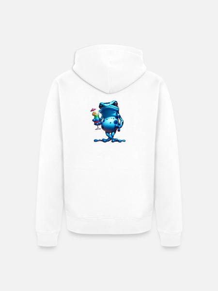 Poison dart frog - Unisex Premium Organic Zip Hoodie - white