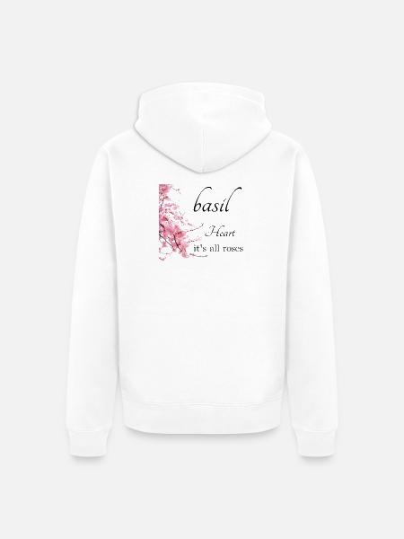 Sakura Bloom - Unisex Premium Organic Zip Hoodie - white