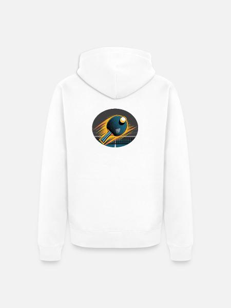 Table Tennis Velocity Burst - Unisex Premium Organic Zip Hoodie - white