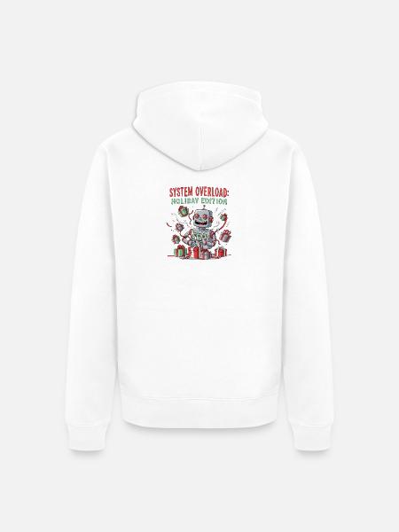 System Overload Holiday - Unisex Premium Organic Zip Hoodie - white