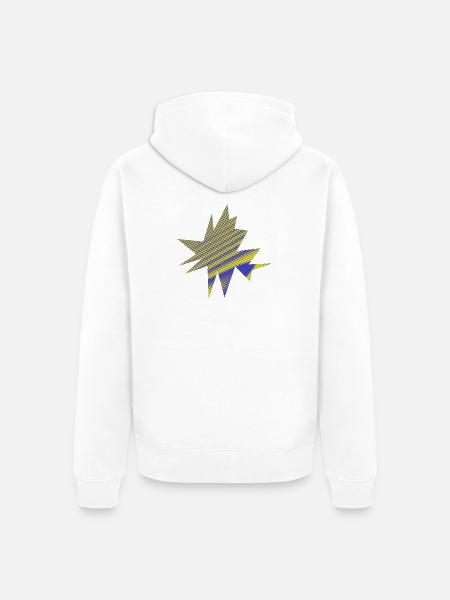 Vibrant Nebula Starburst - Unisex Premium Organic Zip Hoodie - white