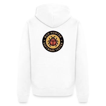 Bug Hunter Software Tester Version 1 - Unisex Premium Organic Zip Hoodie - white - Back - Nico (187cm)