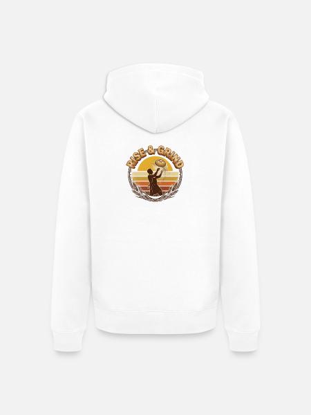 Rise & Grind Sunrise Bakery - Unisex Premium Organic Zip Hoodie - white