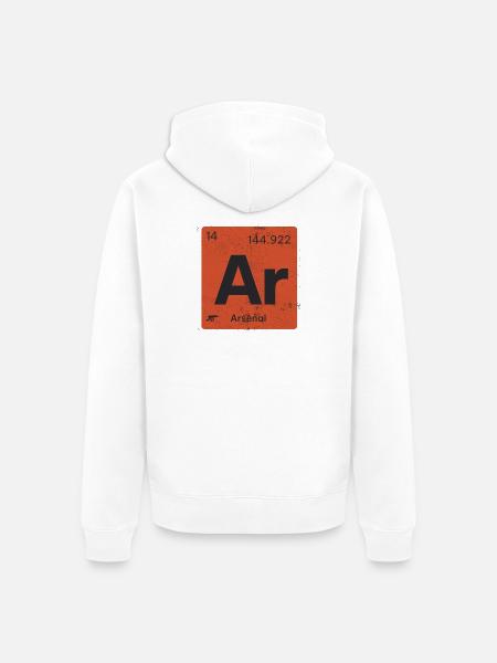 Ar Elemen of Arsenal - Unisex Premium Organic Zip Hoodie - white