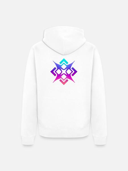 Prismatic Star Glyph - Unisex Premium Organic Zip Hoodie - white