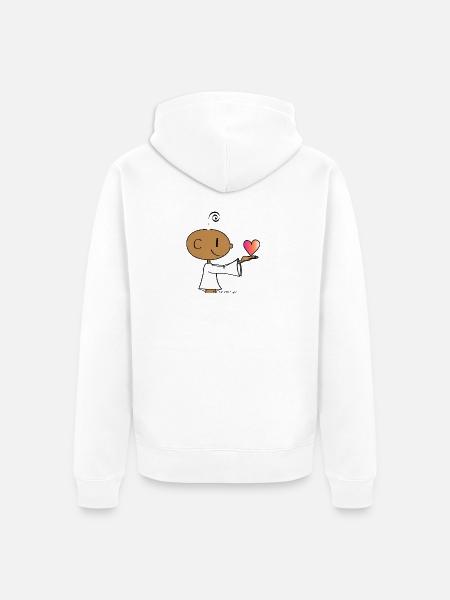 The little Yogi - Unisex Premium Organic Zip Hoodie - white