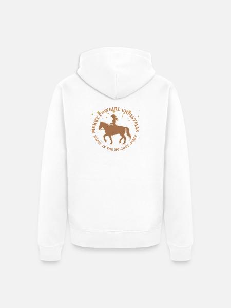Cowgirl Christmas - Unisex Premium Organic Zip Hoodie - white