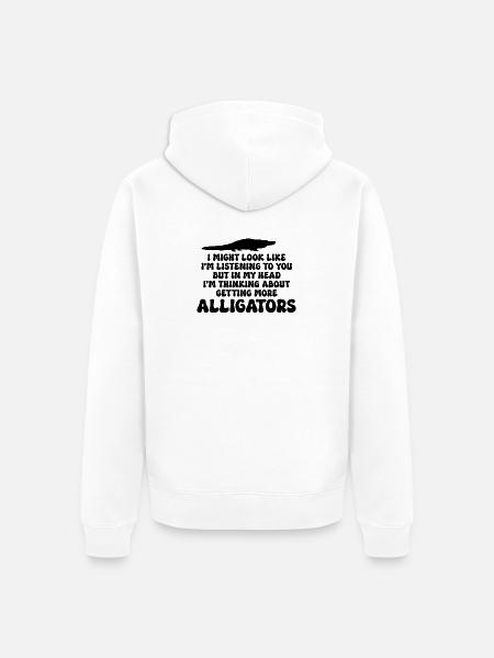 Alligator Reptil - Unisex Premium Organic Zip Hoodie - white