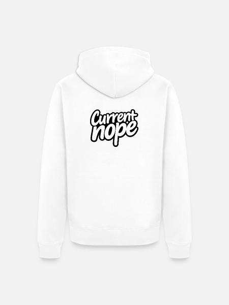 Noir Script Hype - Unisex Premium Organic Zip Hoodie - white