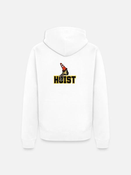 Hoist Cone Lounge Art - Unisex Premium Organic Zip Hoodie - white