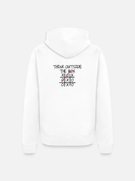 Crimson Diagonal Brushstroke - Unisex Premium Organic Zip Hoodie - white